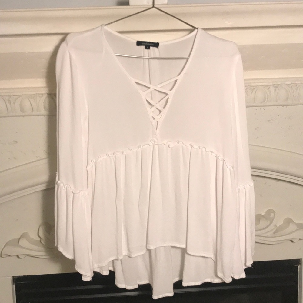 White loose top